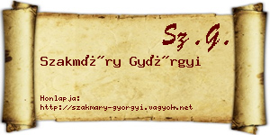 Szakmáry Györgyi névjegykártya