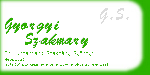 gyorgyi szakmary business card